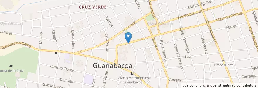 Mapa de ubicacion de Centro Cultural Calasanz Guanabacoa en 쿠바, La Habana, Guanabacoa.