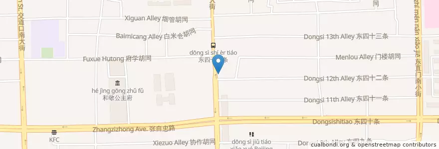 Mapa de ubicacion de 陷活儿 en الصين, بكين, خبي, 东城区.