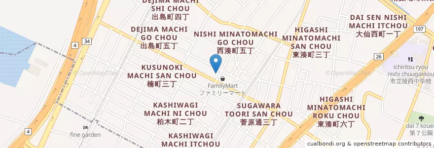 Mapa de ubicacion de 居酒屋とも en Jepun, 大阪府, 堺市, 堺区.