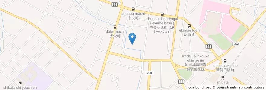 Mapa de ubicacion de 福勝寺 en Japonya, 新潟県, 新発田市.