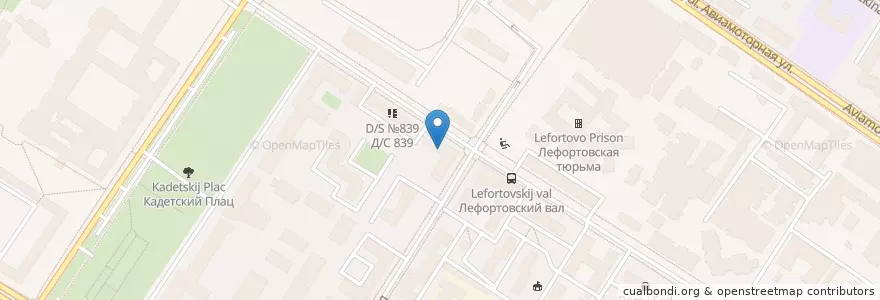 Mapa de ubicacion de Библиотека en 러시아, Центральный Федеральный Округ, Москва, Юго-Восточный Административный Округ, Район Лефортово.