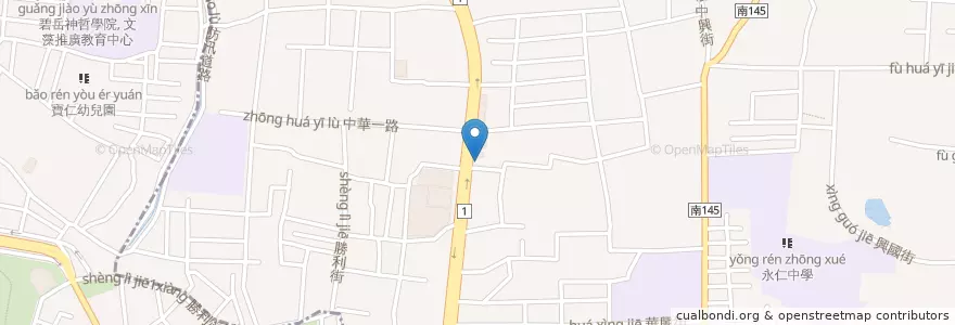 Mapa de ubicacion de 新食代 職人花雕雞 en Taiwan, Tainan, Yongkang District.