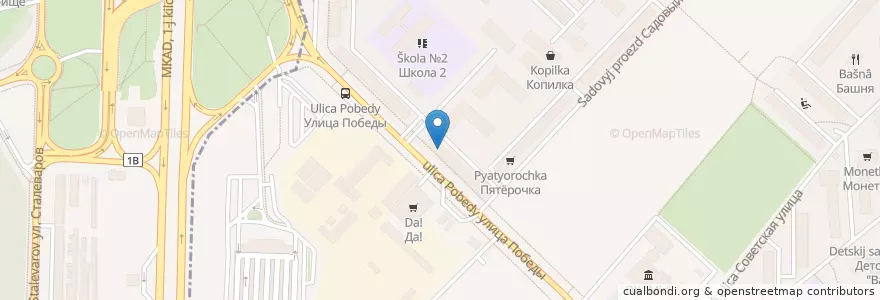 Mapa de ubicacion de Роллофф en روسيا, Центральный Федеральный Округ, محافظة موسكو, Городской Округ Реутов.