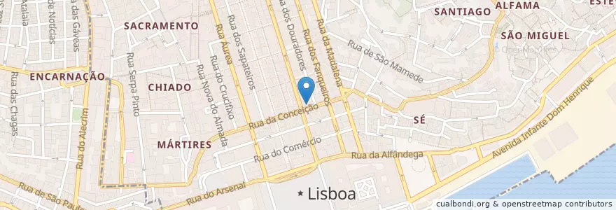 Mapa de ubicacion de Romana Pizza en Portugal, Lisboa, Grande Lisboa, Lisbon, Santa Maria Maior.