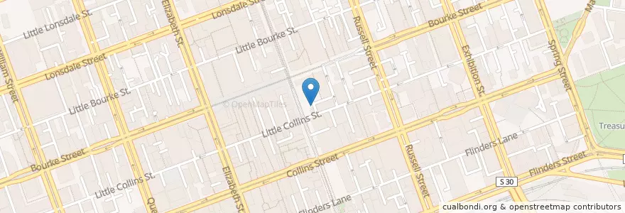 Mapa de ubicacion de Cabinet Bar & Balcony en Australia, Victoria, City Of Melbourne.