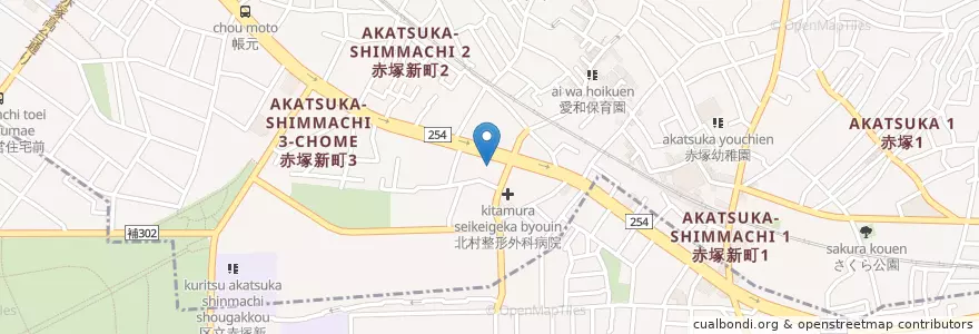Mapa de ubicacion de バーミヤン en Japón, Tokio, Nerima.