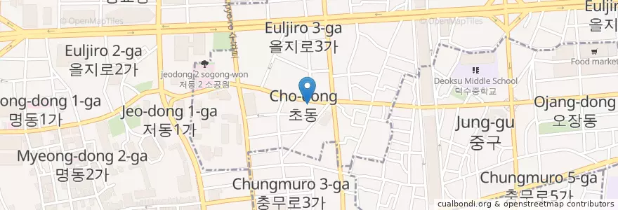 Mapa de ubicacion de 중구초동공영주차장 en Güney Kore, Seul.