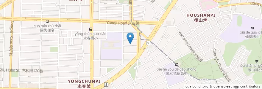 Mapa de ubicacion de 松山代天府 en Taiwan, 新北市, Taipé, 信義區.