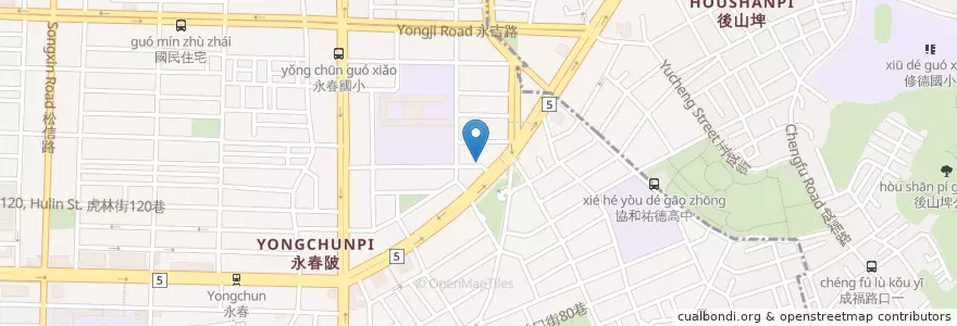 Mapa de ubicacion de 健杏堂民俗調理 en Taiwan, 新北市, Taipé, 信義區.