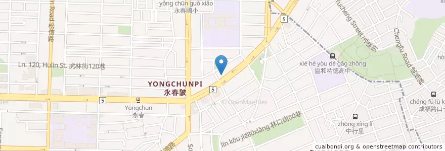 Mapa de ubicacion de 我家牛排 en 台湾, 新北市, 台北市, 信義区.