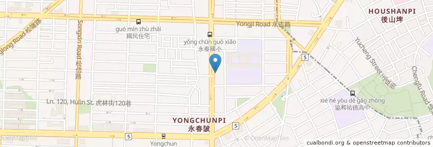 Mapa de ubicacion de 吉欣牙醫診所 en 台湾, 新北市, 台北市, 信義区.