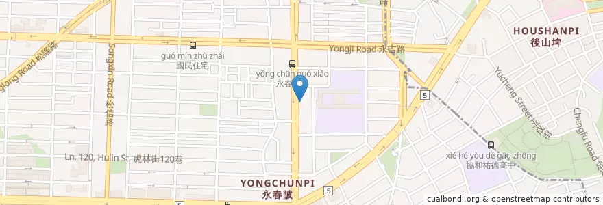Mapa de ubicacion de 梁美鳳中醫診所 en Taiwan, Nuova Taipei, Taipei, Distretto Di Xinyi.