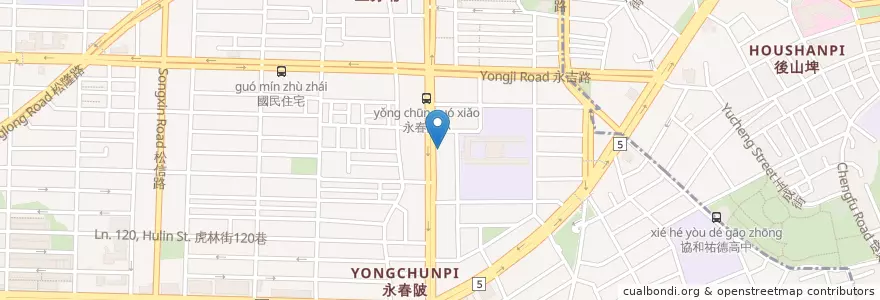 Mapa de ubicacion de 臺元牙醫 en تایوان, 新北市, تایپه, 信義區.