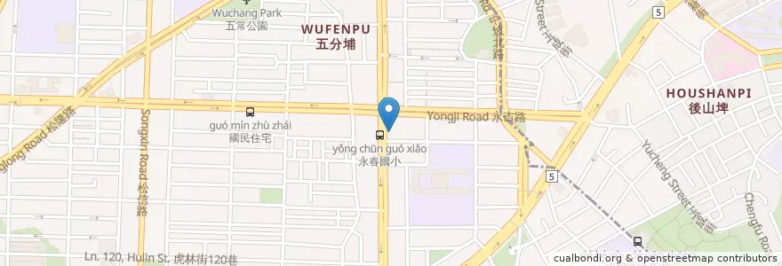 Mapa de ubicacion de 嚐嚐見財麵 en 台湾, 新北市, 台北市, 信義区.