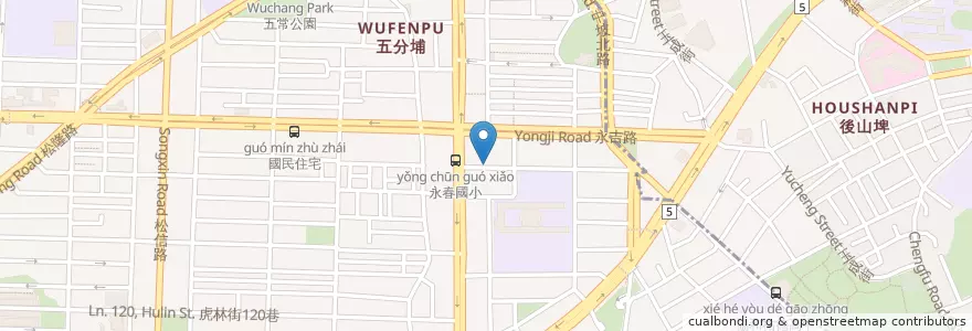 Mapa de ubicacion de 濟德民俗療法 en 臺灣, 新北市, 臺北市, 信義區.