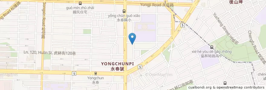 Mapa de ubicacion de 濟德民俗調理 en 臺灣, 新北市, 臺北市, 信義區.