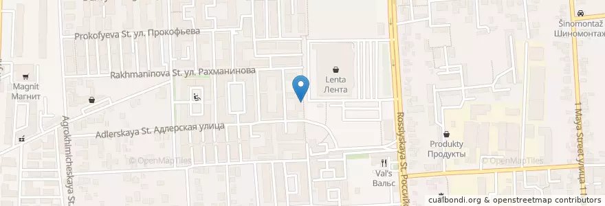Mapa de ubicacion de Вита Экспресс en Rússia, Distrito Federal Do Sul, Krai De Krasnodar, Городской Округ Краснодар.