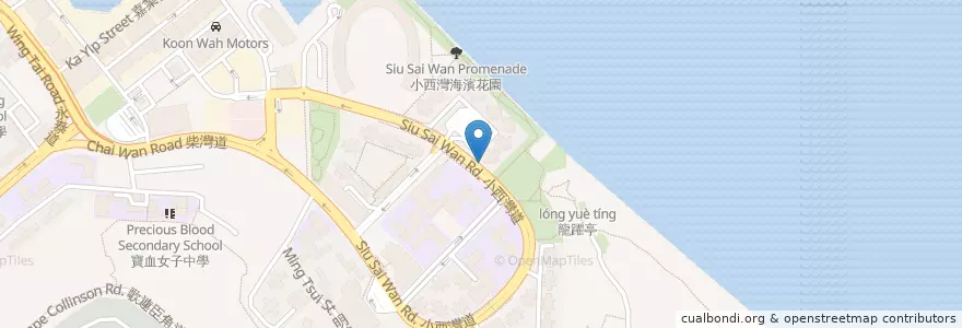 Mapa de ubicacion de 藍灣半島停車場 en 中国, 广东省, 香港, 香港島, 新界, 東區.