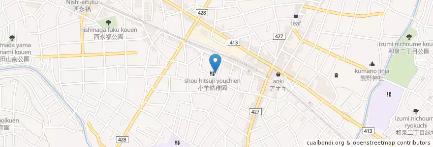 Mapa de ubicacion de 日本キリスト教団 永福教会 en Japão, Tóquio, 杉並区.