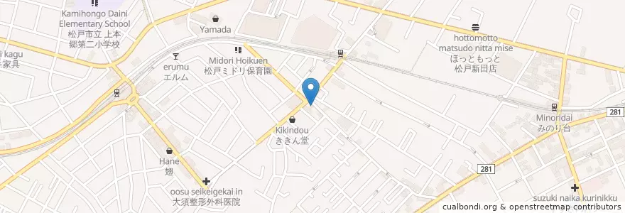 Mapa de ubicacion de ますや en Japon, Préfecture De Chiba, 松戸市.