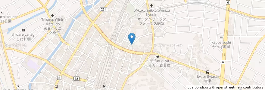 Mapa de ubicacion de 小根本神明神社 en 日本, 千葉県, 松戸市.
