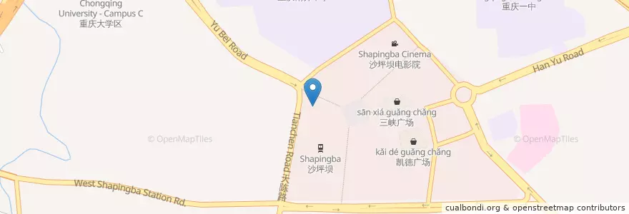 Mapa de ubicacion de UME 影城 en 中国, 重庆市, 重庆市中心, 沙坪坝区.