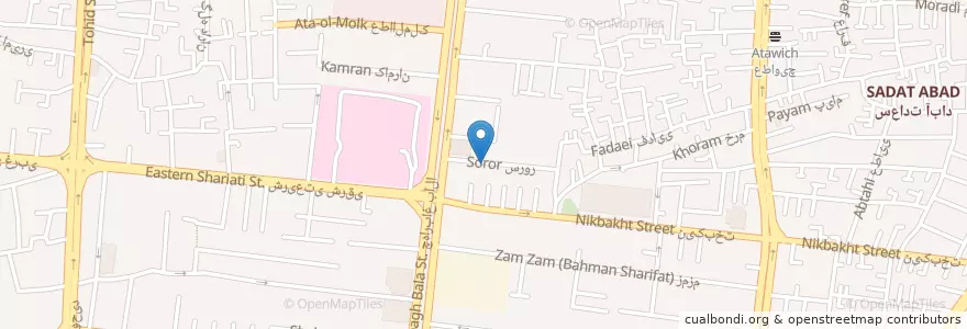 Mapa de ubicacion de Danesh Pajohan Sprachschule en Iran, Esfahan, شهرستان اصفهان, بخش مرکزی شهرستان اصفهان, اصفهان.