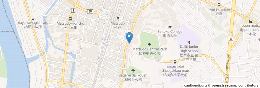 Mapa de ubicacion de サイゼリヤ en Japan, Präfektur Chiba, 松戸市.