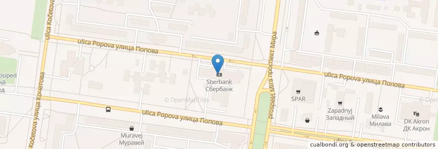 Mapa de ubicacion de Sberbank en Russia, Northwestern Federal District, Novgorod Oblast, Novgorodsky District, Veliky Novgorod.
