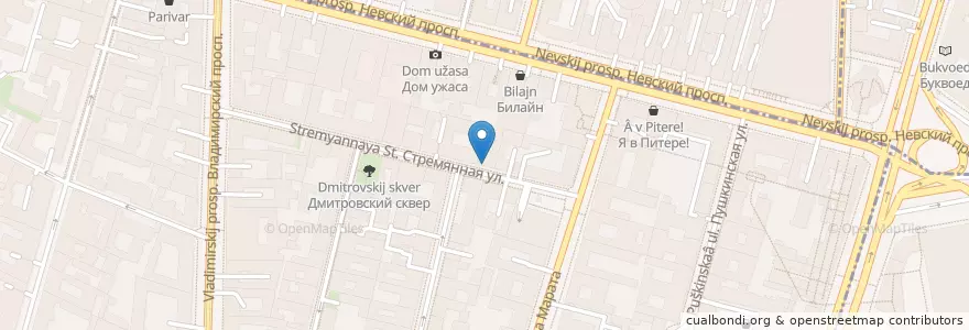 Mapa de ubicacion de Фаворит en Russland, Föderationskreis Nordwest, Oblast Leningrad, Sankt Petersburg, Центральный Район.