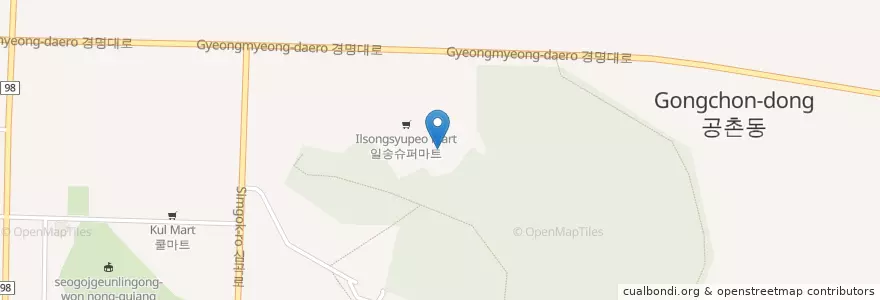 Mapa de ubicacion de 인천교회 en 韩国/南韓, 仁川廣域市, 西區, 연희동.