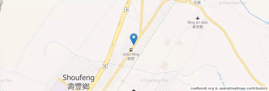 Mapa de ubicacion de 美鄉自助餐店 自產黃金雞 en Taiwan, Taiwan Province, Hualien County, Shoufeng.