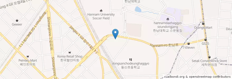 Mapa de ubicacion de 하늘정원 en Korea Selatan, Daejeon, 대덕구.