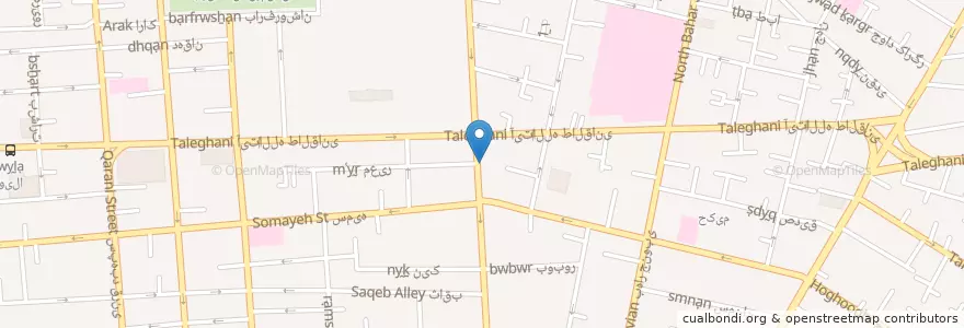 Mapa de ubicacion de رستوران en Iran, Téhéran, شهرستان تهران, Téhéran, بخش مرکزی شهرستان تهران.
