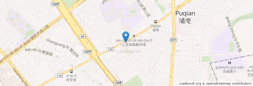 Mapa de ubicacion de 板信商業銀行 en Tayvan, 新北市, 板橋區.
