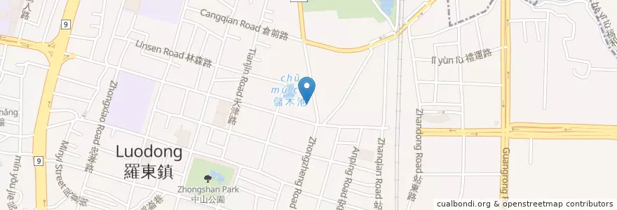Mapa de ubicacion de 臺灣中小企業銀行 en Tayvan, 臺灣省, 宜蘭縣, 羅東鎮.