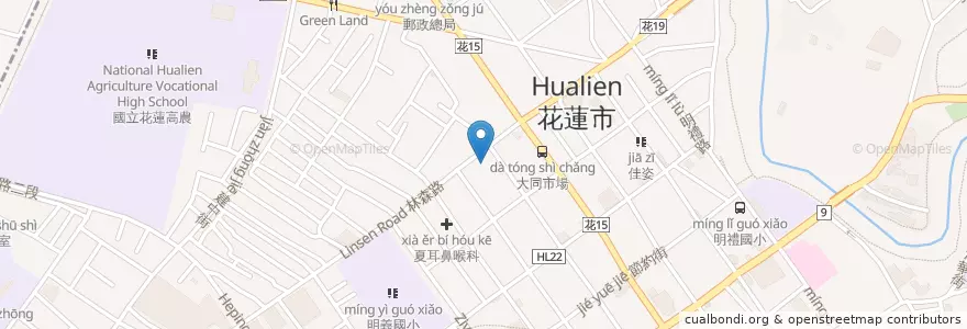 Mapa de ubicacion de 永豐商業銀行 en Tayvan, 臺灣省, Hualien, 花蓮市.