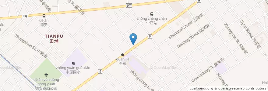 Mapa de ubicacion de 臺灣中小企業銀行 en تایوان, 臺灣省, هوالاین, 花蓮市.