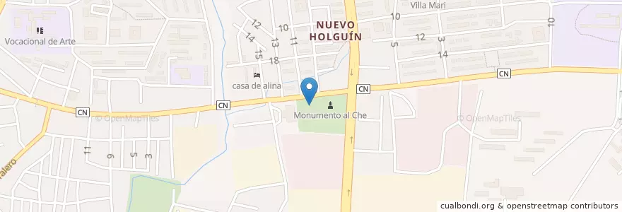 Mapa de ubicacion de Expo Restaurante-Parrillada El Ruchi Sabroson en کوبا, Holguín, Holguín.
