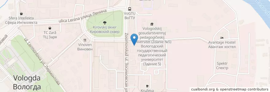 Mapa de ubicacion de ОЗОН en Russie, District Fédéral Du Nord-Ouest, Oblast De Vologda, Вологодский Район, Городской Округ Вологда.