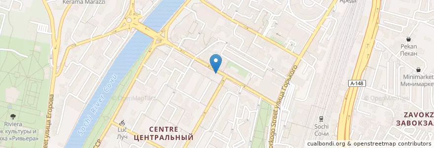 Mapa de ubicacion de кофейня SUNCOFFEE en Rússia, Distrito Federal Do Sul, Krai De Krasnodar, Городской Округ Сочи.