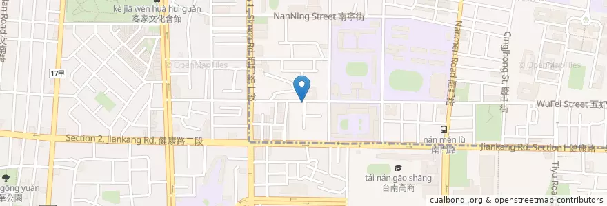 Mapa de ubicacion de 心適豆花 en Taiwan, 臺南市, 南區.