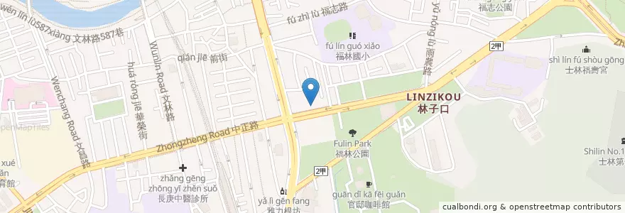 Mapa de ubicacion de 群益金鼎證券 en تايوان, تايبيه الجديدة, تايبيه, 士林區.