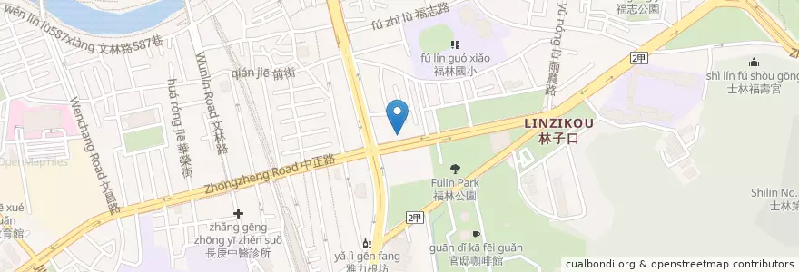 Mapa de ubicacion de 國維牙醫 en تایوان, 新北市, تایپه, 士林區.