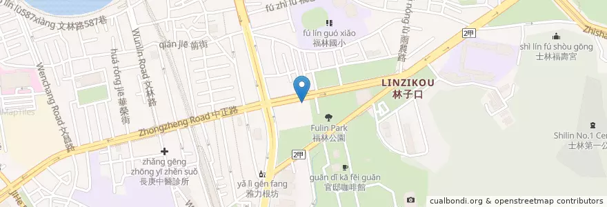 Mapa de ubicacion de 江醫師健康廚房 en تایوان, 新北市, تایپه, 士林區.