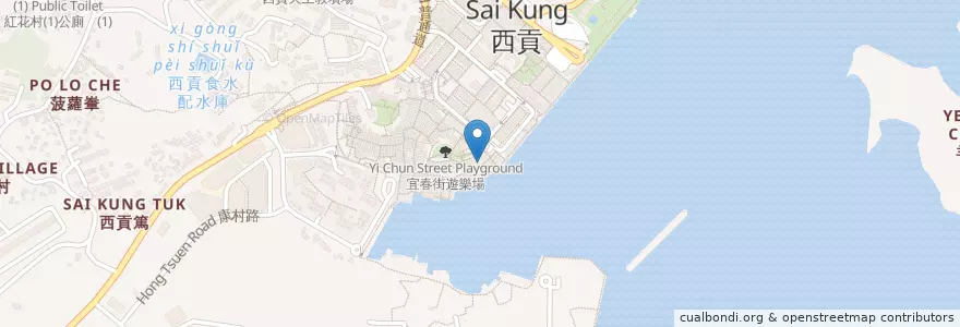 Mapa de ubicacion de Anthony's Kitchen en China, Guangdong, Hongkong, New Territories, 西貢區 Sai Kung District.