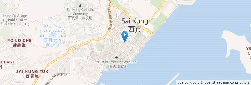 Mapa de ubicacion de Jaspa's en 中国, 广东省, 香港, 新界, 西貢區.