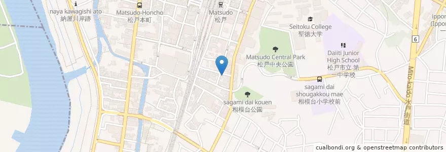 Mapa de ubicacion de とみ田 en Japonya, 千葉県, 松戸市.