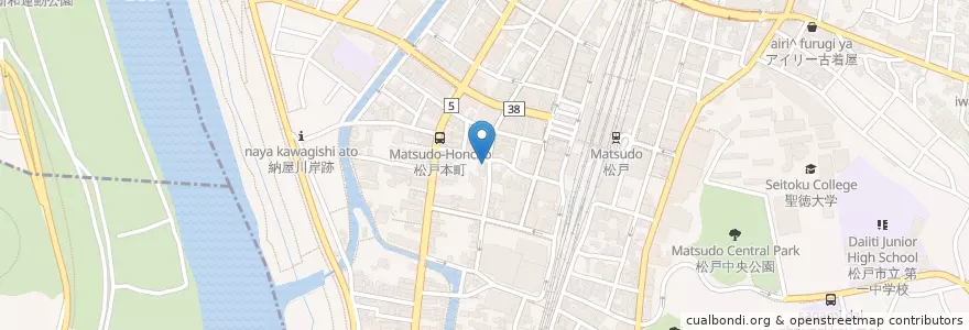 Mapa de ubicacion de 大勝軒 en Japón, Prefectura De Chiba, Matsudo.