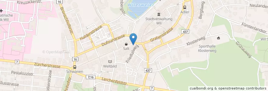Mapa de ubicacion de Art's en Suíça, Sankt Gallen, Wahlkreis Wil, Wil (Sg).